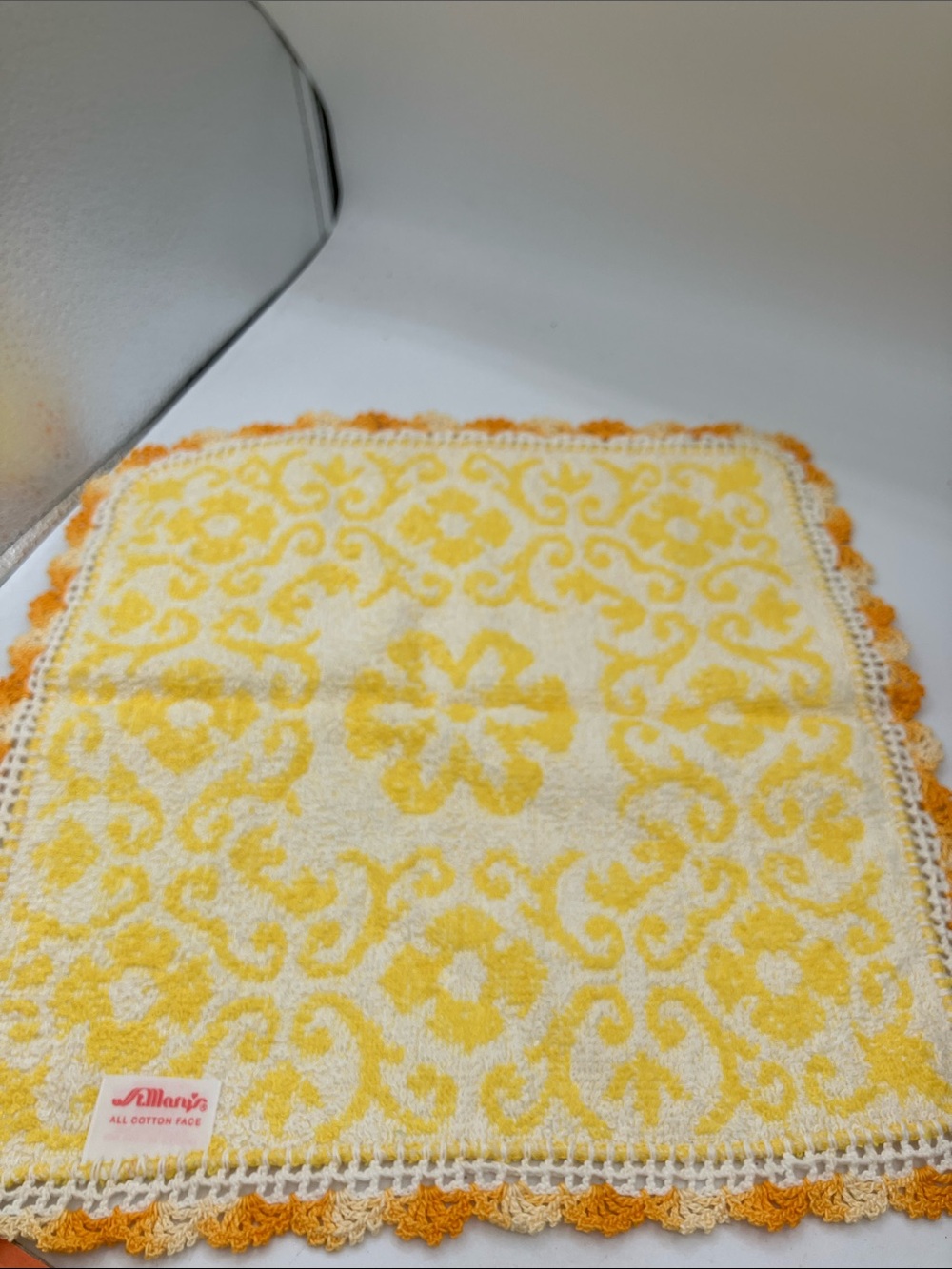 St. Marys Vintage Crochet-Edge Face Towel